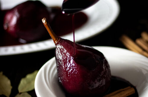 pears in wine