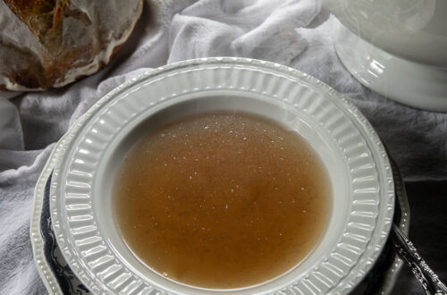 homemade chicken broth